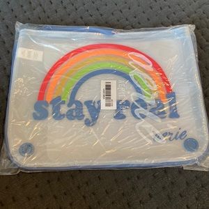 Aerie "Stay Real" Rainbow Vented Wet Swimwear Bag Pool Gym Beach Travel Bag